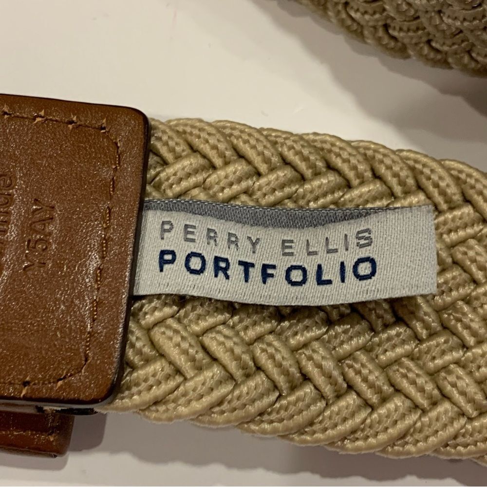 Perry Ellis Portfolio Tan Rope Belt - Picture 3 of 6